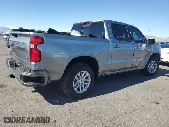 2025 Chevrolet Silverado 1500 with VIN 2GCUKEED7S1137500, listed as a Copart auction lot 45814665 with 3,489 mi miles and Salvage Title. Bid and sale history available at DreamBid. Image 3.