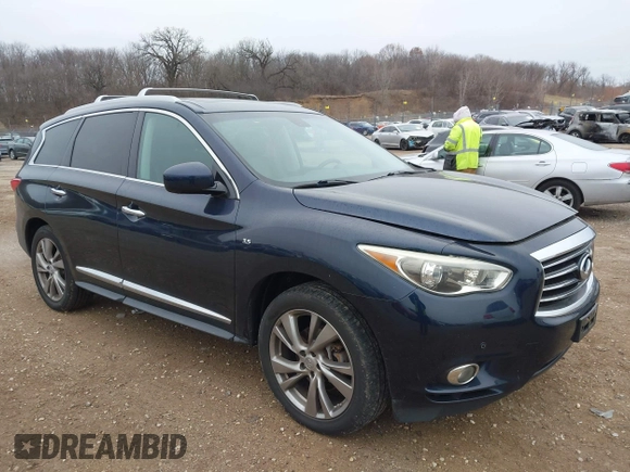 2015 Infiniti QX60 with VIN 5N1AL0MM7FC536181, listed as a IAAI auction lot 41068747 with 111,917 mi miles and . Bid and sale history available at DreamBid. Image 1.