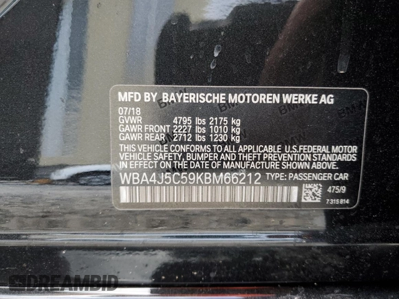 2019 BMW 4 Series 440i z VIN WBA4J5C59KBM66212, wystawiony jako Copart lot #80361084 z przebiegiem 31 959 mil mil oraz Szkoda całkowita • Salvage title. Historia ofert i sprzedaży dostępna na DreamBid. Obrazek 14.