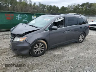2016 Honda Odyssey EX-L with VIN 5FNRL5H60GB085888, listed as a Copart auction lot 50439075 with 167,129 mi miles and Salvage Title. Bid and sale history available at carsss.com. Image 1.
