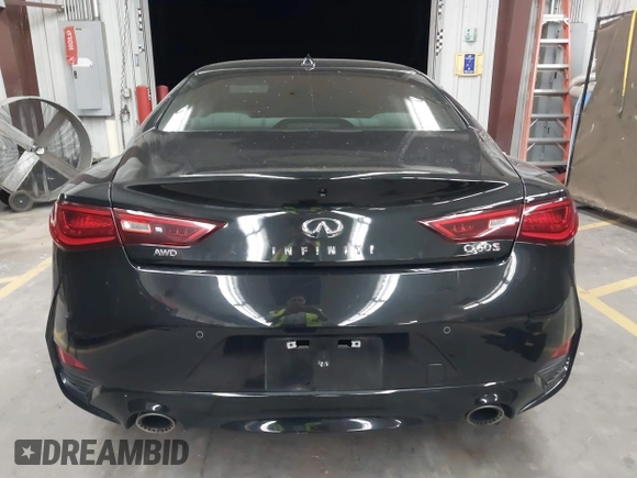 2022 Infiniti Q60 Red Sport 400 with VIN JN1FV7LL4NM680157, listed as a IAAI auction lot 42408607 with 49,060 mi miles and . Bid and sale history available at DreamBid. Image 16.