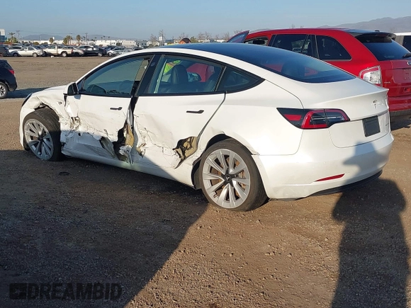 2021 Tesla Model 3 Long Range z VIN 5YJ3E1EB0MF936609, wystawiony jako IAAI lot #41599411 z przebiegiem 55 993 mil mil oraz . Historia ofert i sprzedaży dostępna na DreamBid. Obrazek 3.