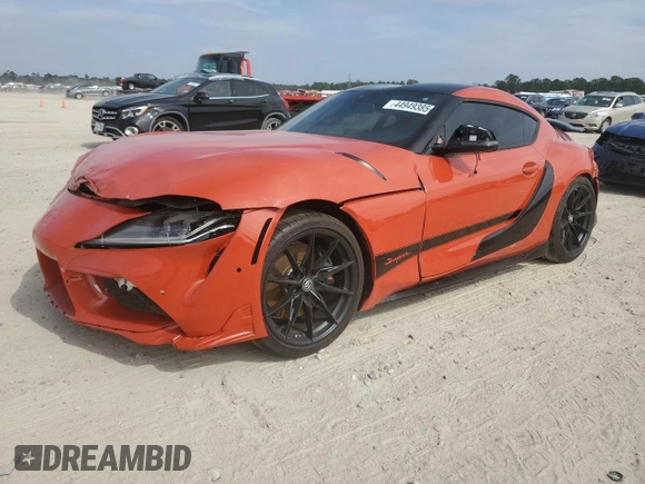 2024 Toyota Supra 3.0 with VIN WZ1DB0G06RW065738, listed as a Copart auction lot 44949385 with 2,633 mi miles and Salvage title. Bid and sale history available at DreamBid. Image 1.