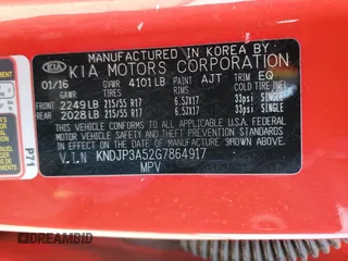 2016 Kia Soul + with VIN KNDJP3A52G7864917, listed as a Copart auction lot 82916504 with 0 mi miles and Salvage Title. Bid and sale history available at carsss.com. Image 12.