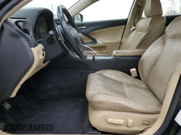 2008 Lexus IS with VIN JTHBK262082080289, listed as a Copart auction lot 48044825 with 198,945 mi miles and Salvage Title. Bid and sale history available at carsss.com. Image 7.