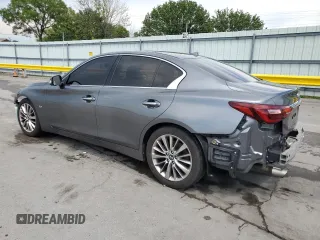 2018 Infiniti Q50 Luxe with VIN JN1EV7AP1JM353730, listed as a Copart auction lot 65150885 with 59,821 mi miles and Salvage title. Bid and sale history available at DreamBid. Image 2.