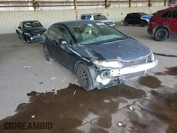 2013 Honda Civic LX with VIN 2HGFB2F52DH509724, listed as a Copart auction lot 54109225 with 109,034 mi miles and Salvage Title. Bid and sale history available at DreamBid. Image 14.