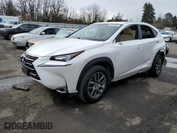 2016 Lexus NX 200t with VIN JTJBARBZ0G2050088, listed as a Copart auction lot 45145555 with 56,282 mi miles and Salvage title. Bid and sale history available at DreamBid. Image 1.