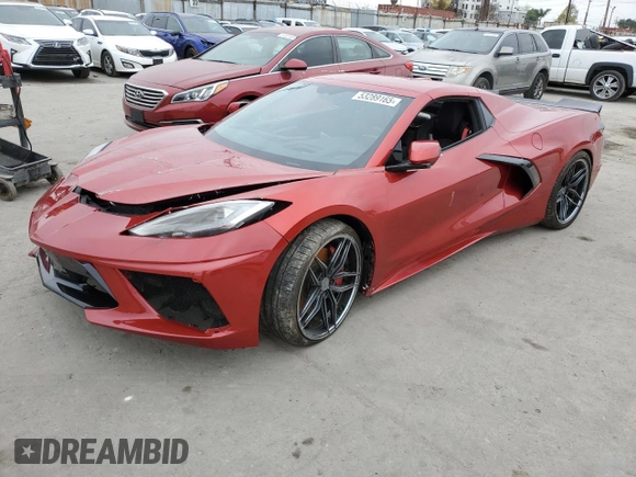 2022 Chevrolet Corvette 3LT with VIN 1G1YC3D47N5114329, listed as a Copart auction lot 53289165 with 0 mi miles and Salvage Title. Bid and sale history available at carsss.com. Image 1.