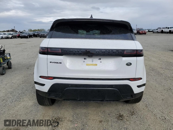 2023 Land Rover Range Rover Evoque Dynamic SE with VIN SALZL2FX7PH222070, listed as a Copart auction lot 48622145 with 5,837 mi miles and Salvage Title. Bid and sale history available at carsss.com. Image 6.