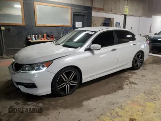 2016 Honda Accord Sport with VIN 1HGCR2F5XGA143934, listed as a Copart auction lot 45673215 with 131,018 mi miles and Clean Title. Bid and sale history available at DreamBid. Image 1.