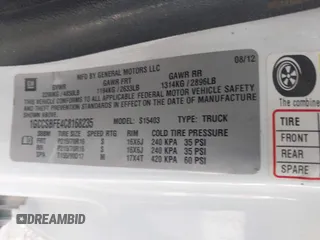 2012 Chevrolet Colorado Work Truck with VIN 1GCCSBFE4C8168235, listed as a IAAI auction lot 41569718 with 177,724 mi miles. Bid and sale history available at carsss.com. Image 9.