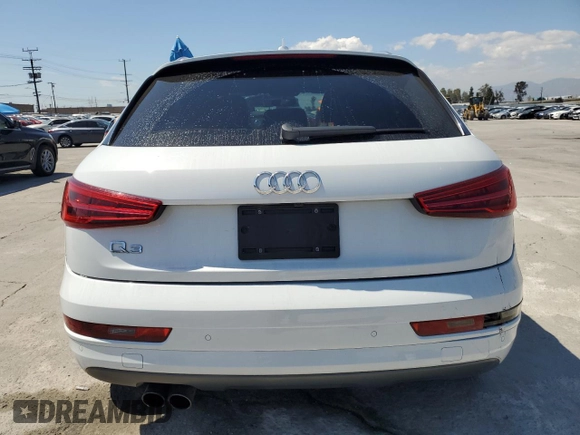 2018 Audi Q3 Premium Plus with VIN WA1HCCFS0JR008529, listed as a Copart auction lot 54701695 with 54,391 mi miles and Salvage title. Bid and sale history available at DreamBid. Image 6.