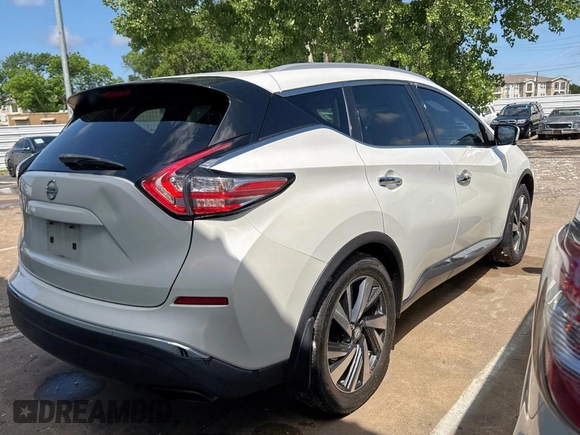 2015 Nissan Murano SL z VIN 5N1AZ2MH8FN287214, wystawiony jako Copart lot #58750485 z przebiegiem 194 313 mil mil oraz Czysty tytuł • Clean title. Historia ofert i sprzedaży dostępna na DreamBid. Obrazek 4.