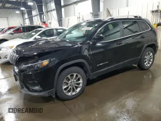 2019 Jeep Cherokee Latitude Plus with VIN 1C4PJMLB4KD182524, listed as a Copart auction lot 55534465 with 86,317 mi miles and Salvage title. Bid and sale history available at DreamBid. Image 1.