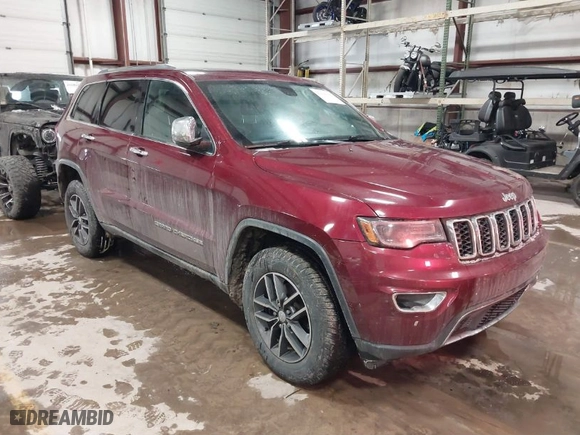 2017 Jeep Grand Cherokee Limited with VIN 1C4RJFBG5HC899210, listed as a IAAI auction lot 41636393 with 182,854 mi miles. Bid and sale history available at carsss.com. Image 1.