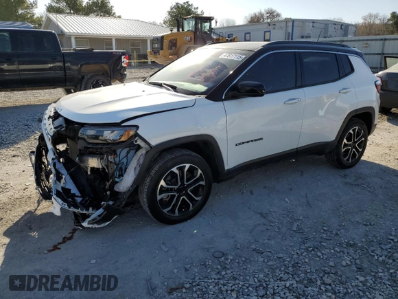 2023 Jeep Compass (RED) Edition with VIN 3C4NJDCN7PT529475, listed as a Copart auction lot 47617115 with 26,874 mi miles and Salvage Title. Bid and sale history available at carsss.com. Image 1.