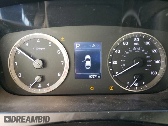 2016 Hyundai Sonata Sport with VIN 5NPE34AF6GH349300, listed as a Copart auction lot 49440105 with 97,571 mi miles and Salvage Title. Bid and sale history available at carsss.com. Image 9.