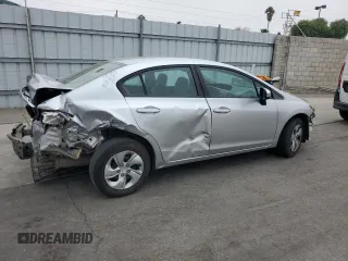 2015 Honda Civic LX with VIN 19XFB2F53FE202026, listed as a Copart auction lot 53326035 with 78,901 mi miles and Salvage Title. Bid and sale history available at DreamBid. Image 3.