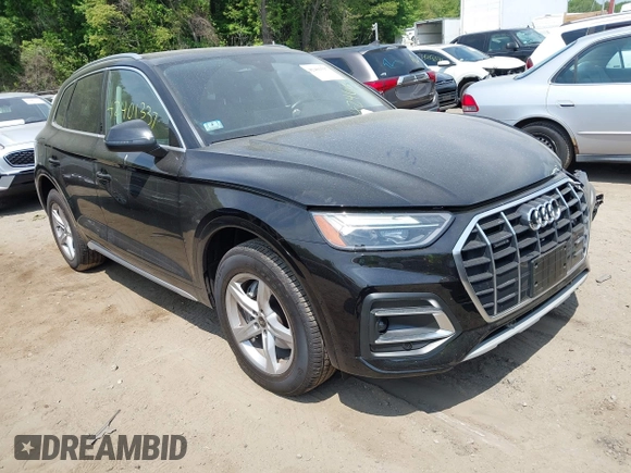 2023 Audi Q5 Premium with VIN WA1ABAFY2P2001869, listed as a IAAI auction lot 42401337 with 25,256 mi miles and . Bid and sale history available at DreamBid. Image 1.