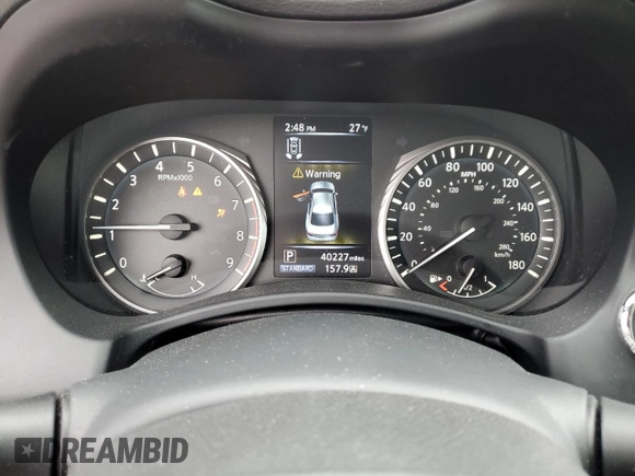 2021 Infiniti Q50 Signature Edition with VIN JN1EV7CR2MM751399, listed as a Copart auction lot 45422675 with 40,227 mi miles and Salvage title. Bid and sale history available at DreamBid. Image 9.