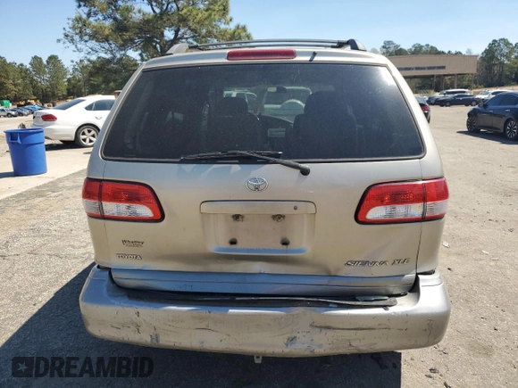 2001 Toyota Sienna LE with VIN 4T3ZF13C21U354682, listed as a Copart auction lot 50474715 with 119,844 mi miles and Salvage Title. Bid and sale history available at carsss.com. Image 6.