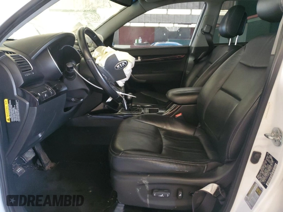 2015 Kia Sorento SX with VIN 5XYKW4A7XFG576725, listed as a Copart auction lot 46047945 with 0 mi miles and Salvage Title. Bid and sale history available at carsss.com. Image 7.