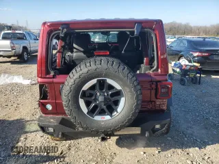2021 Jeep Wrangler Unlimited Rubicon with VIN 1C4HJXFG8MW706357, listed as a Copart auction lot 82180714 with 48,074 mi miles and Salvage Title. Bid and sale history available at carsss.com. Image 6.