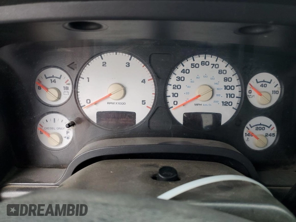 2005 Dodge Ram 2500 SLT with VIN 3D7KR28C55G708083, listed as a Copart auction lot 72551834 with 0 mi miles and Salvage Title. Bid and sale history available at carsss.com. Image 9.