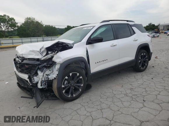 2025 Chevrolet Equinox AWD RS z VIN 3GNAXTEG5SL214390, wystawiony jako Copart lot #57106575 z przebiegiem 5 775 mil mil oraz Szkoda całkowita • Salvage title. Historia ofert i sprzedaży dostępna na DreamBid. Obrazek 1.
