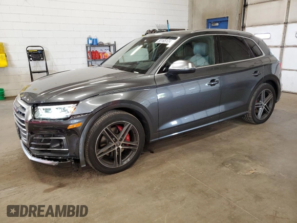 2019 Audi SQ5 Prestige with VIN WA1C4AFYXK2069963, listed as a Copart auction lot 55165124 with 50,558 mi miles and Salvage Title. Bid and sale history available at DreamBid. Image 1.