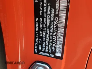 2021 Porsche 718 Cayman z VIN WP0AA2A87MS260522, wystawiony jako Copart lot #70483854 z przebiegiem 5 117 mil mil oraz Szkoda całkowita • Salvage title. Historia ofert i sprzedaży dostępna na DreamBid. Obrazek 12.