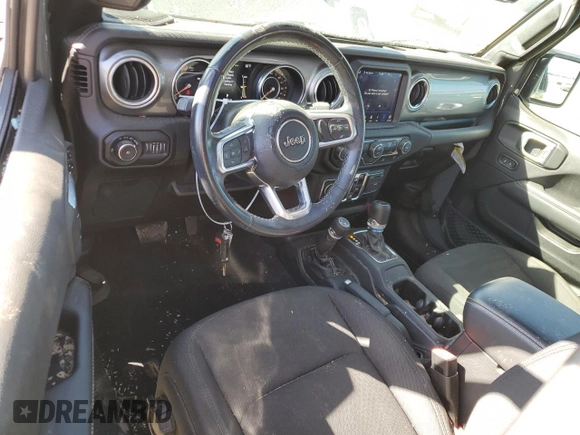 2021 Jeep Wrangler Unlimited Sahara High Altitude with VIN 1C4HJXEN0MW506203, listed as a Copart auction lot 76862614 with 44,558 mi miles and Salvage title. Bid and sale history available at DreamBid. Image 8.