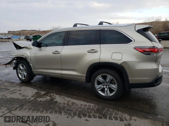 2016 Toyota Highlander Hybrid Limited with VIN 5TDDCRFH2GS019375, listed as a Copart auction lot 40628194 with 76,003 mi miles. Bid and sale history available at carsss.com. Image 2.