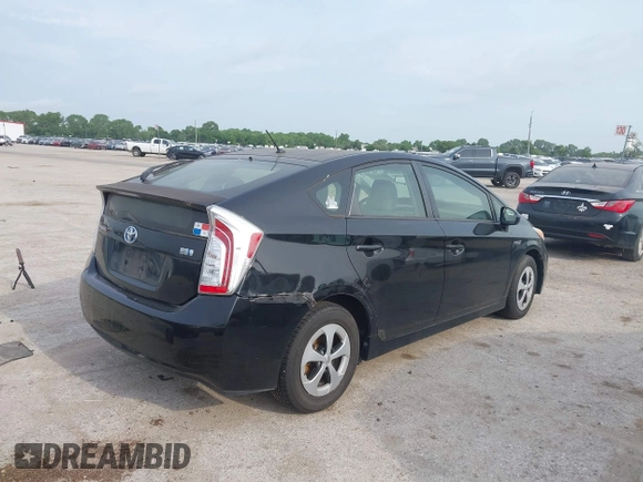 2013 Toyota Prius One with VIN JTDKN3DU3D0340452, listed as a IAAI auction lot 42141584 with 154,187 mi miles. Bid and sale history available at carsss.com. Image 4.