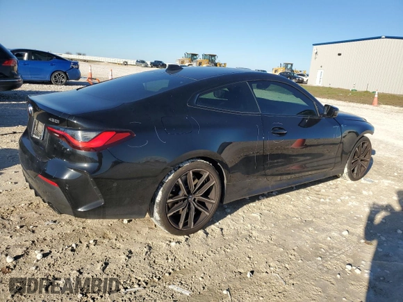 2021 BMW 4 Series 430i with VIN WBA53AP04MCF74727, listed as a Copart auction lot 43171735 with 20,740 mi miles and Salvage Title. Bid and sale history available at DreamBid. Image 3.