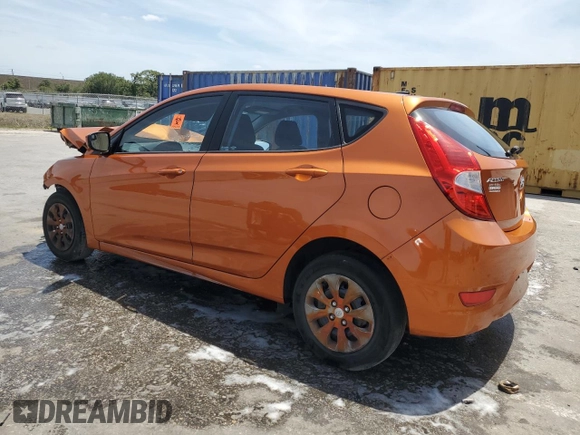2015 Hyundai Accent GS with VIN KMHCT5AE2FU221236, listed as a Copart auction lot 53958695 with 46,265 mi miles and Salvage Title. Bid and sale history available at carsss.com. Image 2.