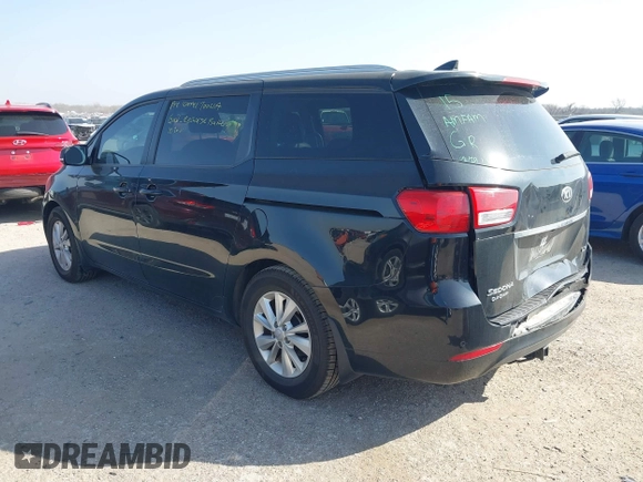 2016 Kia Sedona LX with VIN KNDMB5C14G6213280, listed as a IAAI auction lot 41778226 with 85,533 mi miles. Bid and sale history available at carsss.com. Image 3.