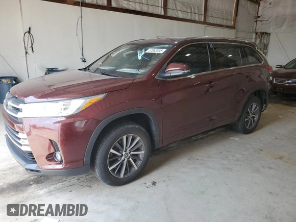 2018 Toyota Highlander SE with VIN 5TDKZRFH5JS267732, listed as a Copart auction lot 57862535 with 116,980 mi miles and Salvage title. Bid and sale history available at DreamBid. Image 1.