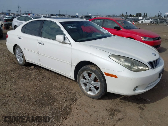2005 Lexus ES with VIN JTHBA30G655129163, listed as a IAAI auction lot 41523048 with 160,907 mi miles. Bid and sale history available at carsss.com. Image 1.