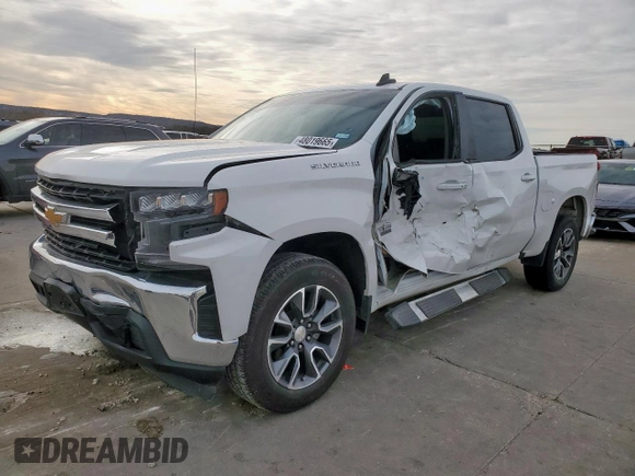 2020 Chevrolet Silverado 1500 LT with VIN 3GCPWCED8LG265694, listed as a Copart auction lot 48019665 with 0 mi miles and Salvage Title. Bid and sale history available at carsss.com. Image 1.