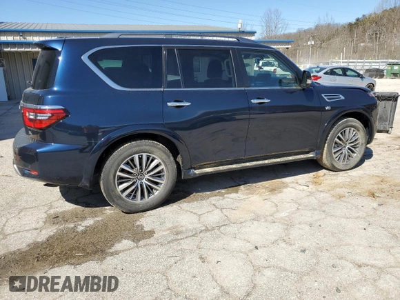 2022 Nissan Armada SL with VIN JN8AY2BD4N9676791, listed as a Copart auction lot 48520835 with 44,075 mi miles and Salvage Title. Bid and sale history available at carsss.com. Image 3.