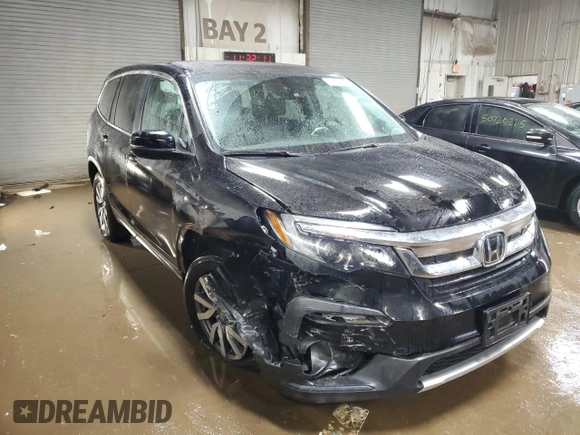 2022 Honda Pilot EX-L with VIN 5FNYF6H50NB018334, listed as a Copart auction lot 50659805 with 44,168 mi miles and Salvage Title. Bid and sale history available at DreamBid. Image 4.
