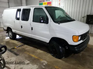 2007 Ford Econoline Cargo Commercial with VIN 1FTNE24LX7DA39592, listed as a Copart auction lot 43045895 with 133,537 mi miles and Salvage title. Bid and sale history available at DreamBid. Image 4.