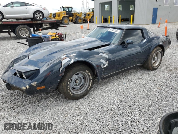 1979 Chevrolet Corvette with VIN 1Z8789S443088, listed as a Copart auction lot 54487225 with 22,449 mi miles and Salvage title. Bid and sale history available at DreamBid. Image 1.