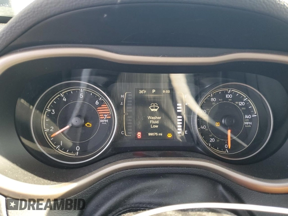 2016 Jeep Cherokee Altitude with VIN 1C4PJLCB1GW237968, listed as a Copart auction lot 52055245 with 99,075 mi miles and Salvage Title. Bid and sale history available at carsss.com. Image 9.