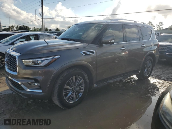 2019 Infiniti QX80 LUXE with VIN JN8AZ2NE1K9236198, listed as a Copart auction lot 73667024 with 0 mi miles and Non Repairable. Bid and sale history available at carsss.com. Image 1.