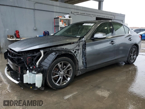 2017 Infiniti Q50 3.0t Sport with VIN JN1EV7AR7HM838322, listed as a Copart auction lot 88759165 with 86,733 mi miles and Salvage Title. Bid and sale history available at carsss.com. Image 1.