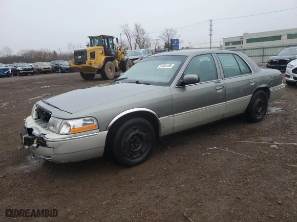 2004 Mercury Grand Marquis GS with VIN 2MEFM74W34X649223, listed as a Copart auction lot 51854155 with 124,398 mi miles and Salvage Title. Bid and sale history available at carsss.com. Image 1.