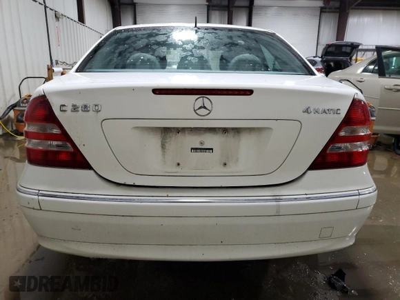 2006 Mercedes-Benz C 280 Luxury with VIN WDBRF92H66F783018, listed as a Copart auction lot 51749595 with 113,106 mi miles and Salvage title. Bid and sale history available at DreamBid. Image 6.